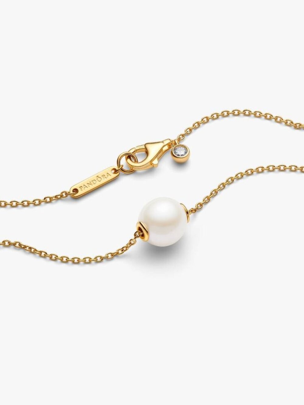 Pandora Treated Freshwater Cultured Pearl Collier Necklace - Picture 2 of 5